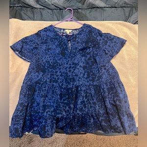 Time and Tru Blouse, 3XL, Blue and black